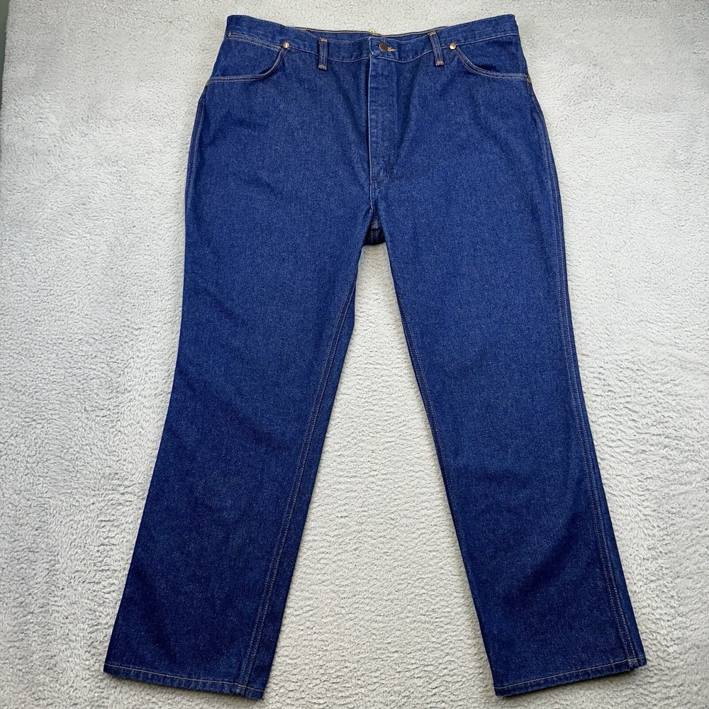 Vintage Wrangler Jeans Mens 42x30 Blue Denim 912PL Western USA Made‎ *39x29*